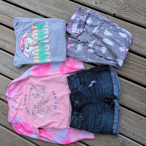 6 Piece Bundle!! Justice Gray Hoodie and Pink Cali Vibes Set